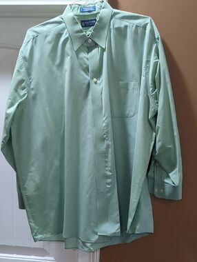 Stafford Men's Mint Green Dress Shirt Sz 18-18.5